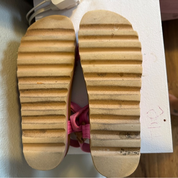 Reef cushion rim high platform Pink and Tan Sandals sz 8.5 - Picture 6 of 6